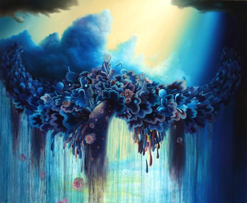 bursting colors swirl type paintings Michael Page